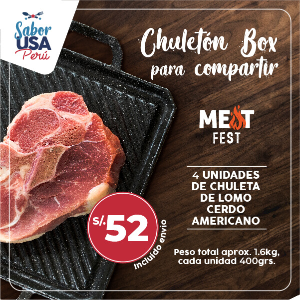 Promoción chuleta de lomo de cerdo
